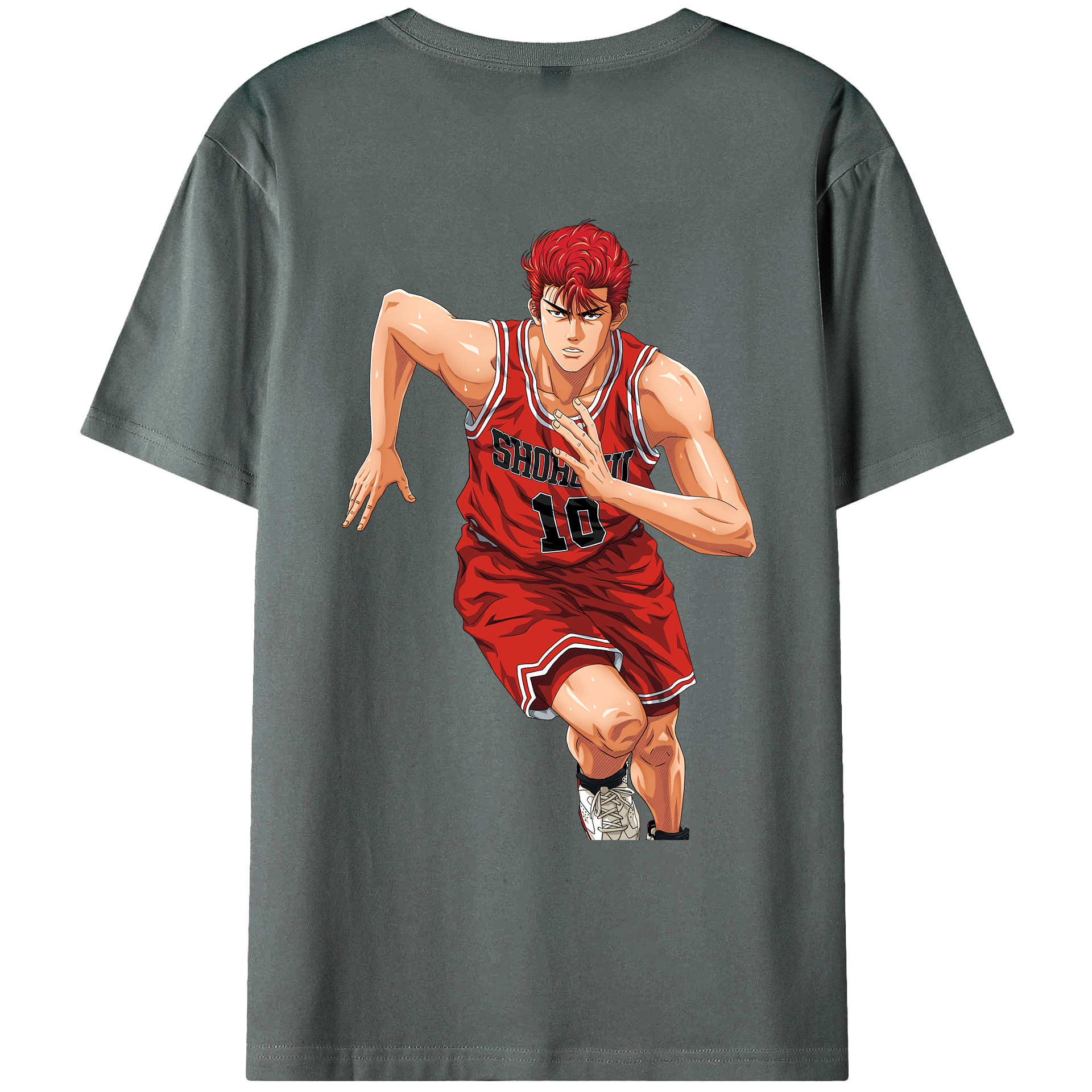 （画像用） SLAM DUNK／スラムダンク 綿100％ メンズ半袖Tシャツ（バックプリント） 通気性